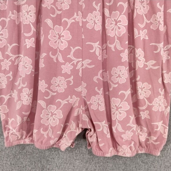NEW! VTG baby GAP 1pc Romper Girls Size 12-18m Pink White Floral Stretch Knit - Picture 9 of 10